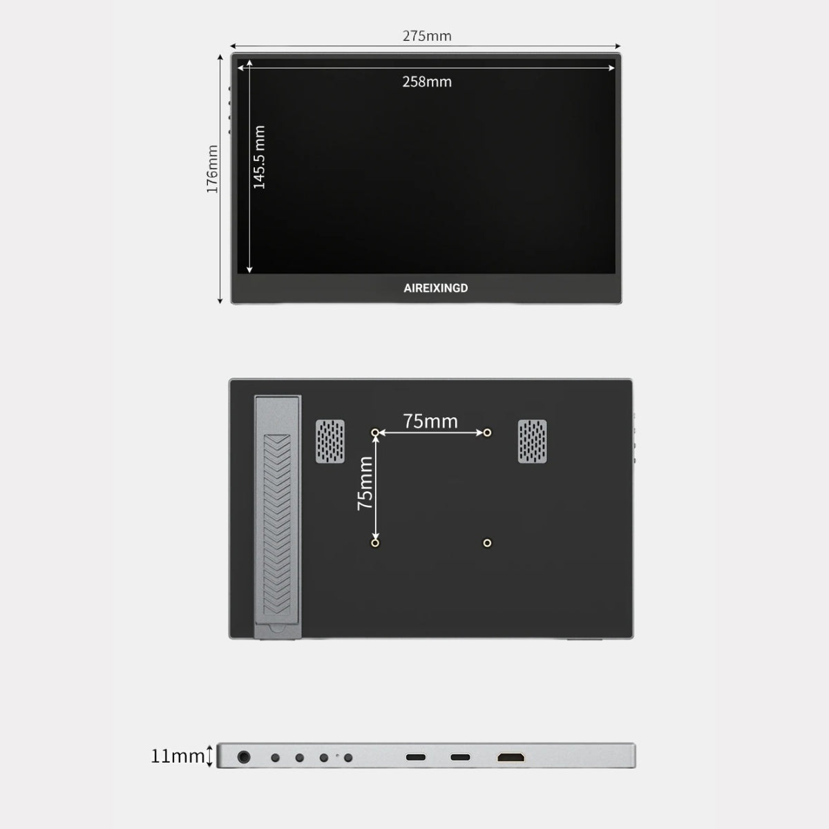 11.6 Inch Portable Monitor HDMI-Compatible Laptop second screen Gaming Extended Display For Switch/PS4/Xbox/Raspberry Pi