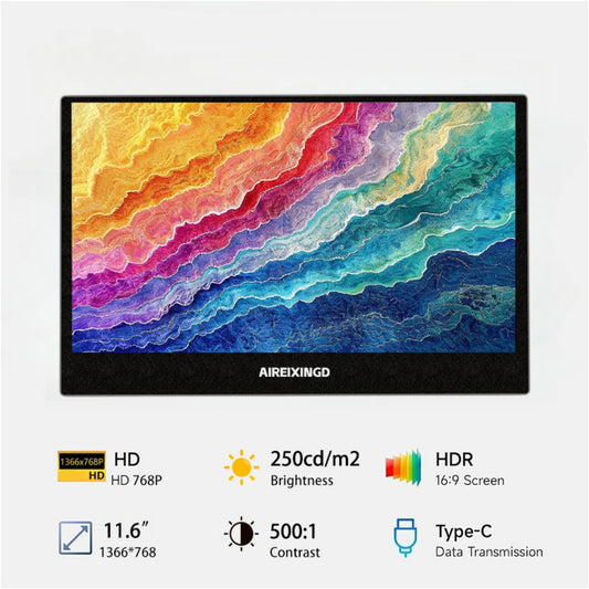 11.6 Inch Portable Monitor HDMI-Compatible Laptop second screen Gaming Extended Display For Switch/PS4/Xbox/Raspberry Pi