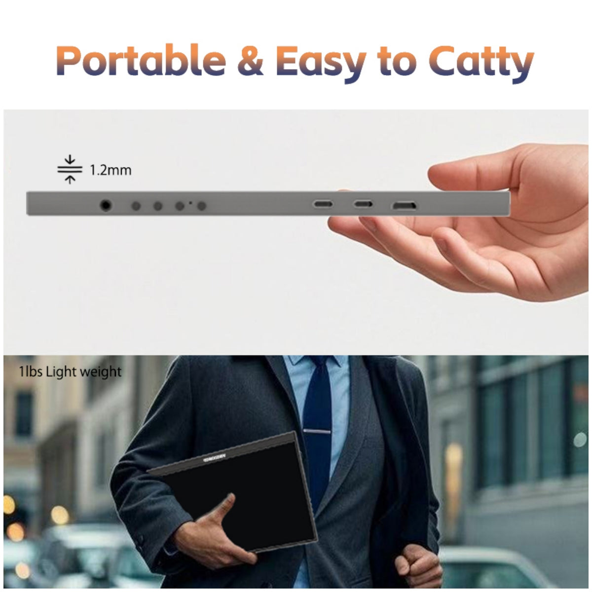 11.6 Inch Portable Monitor HDMI-Compatible Laptop second screen Gaming Extended Display For Switch/PS4/Xbox/Raspberry Pi