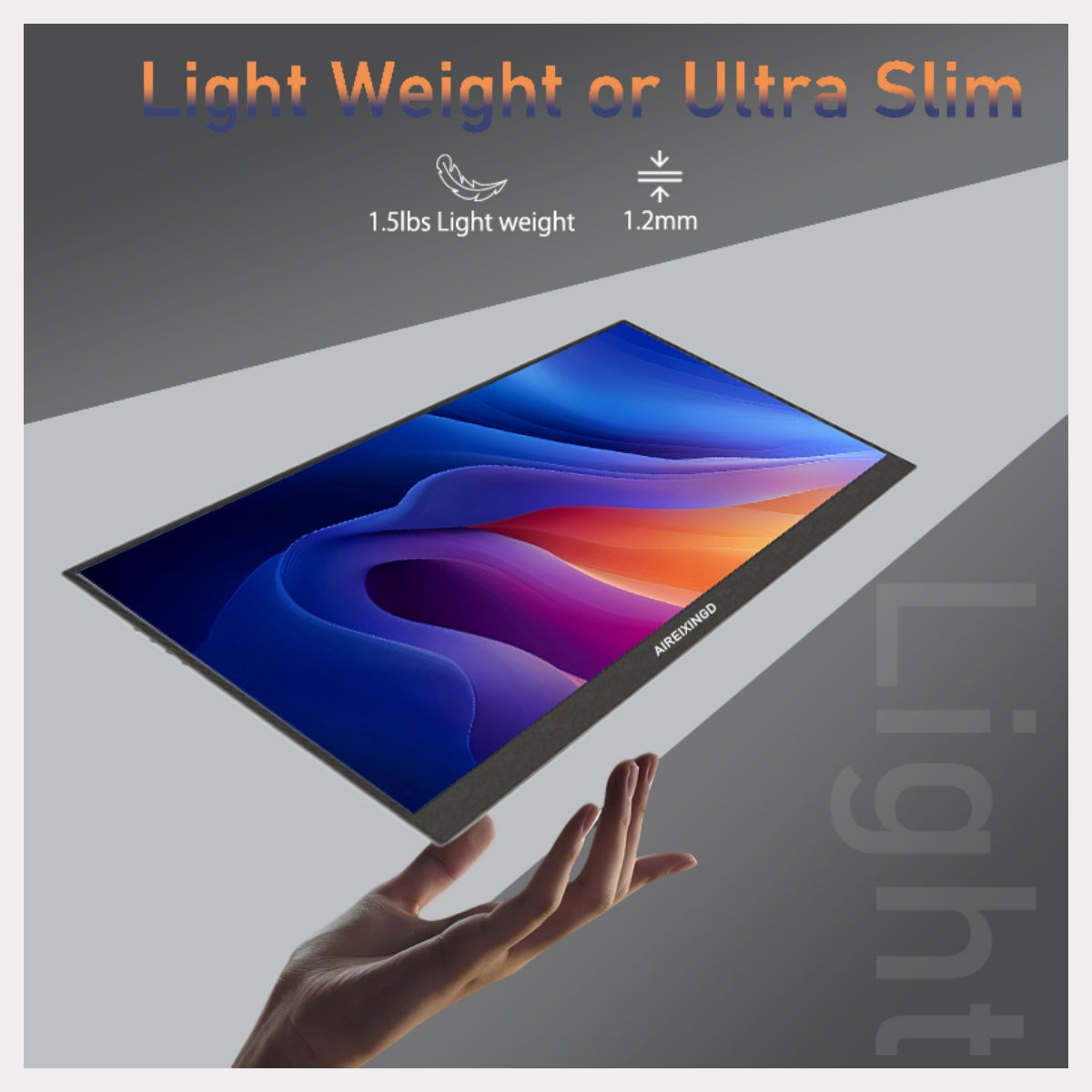 15.6 inch Portable Monitor FHD 1080P with HDMI USB-C Second Monitor Extended Display for PC Laptop Mac Switch Xbox PS4/5